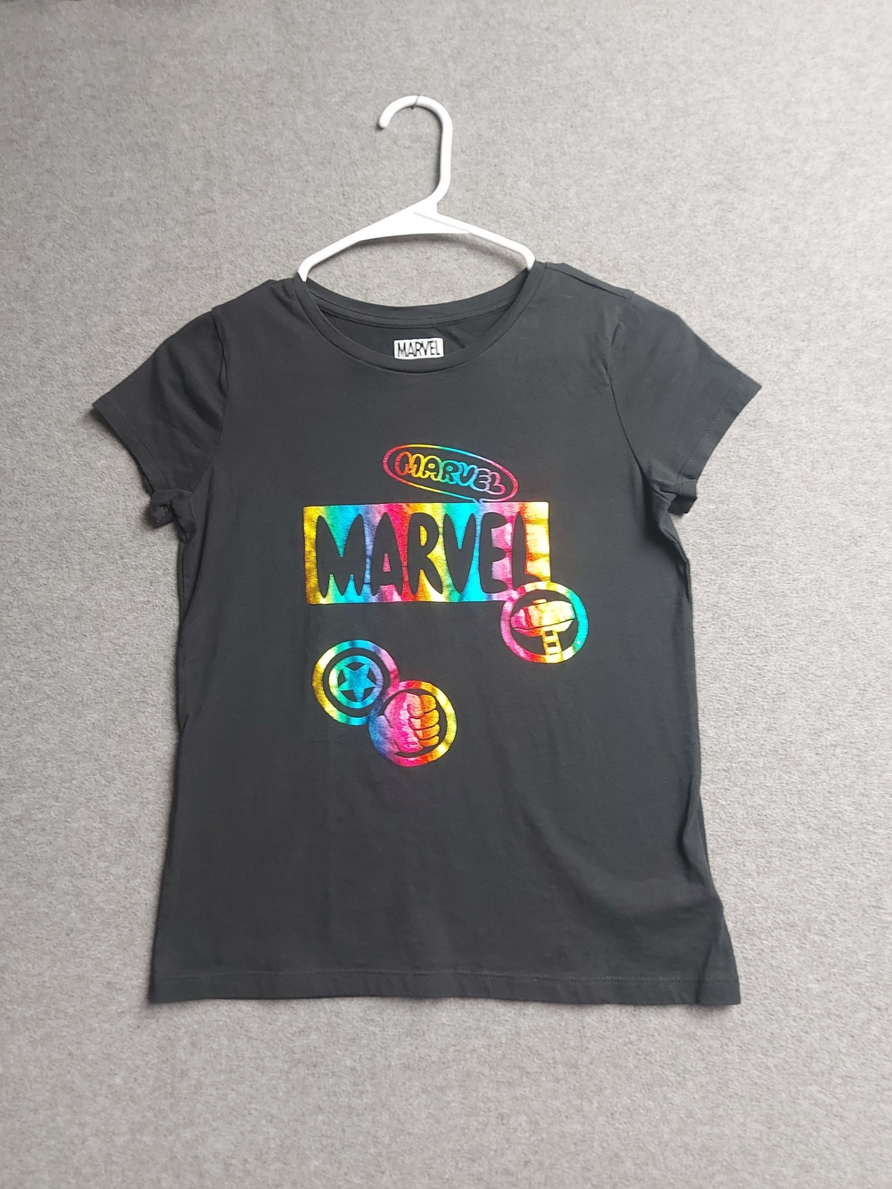 Marvel Spotted Zebra Black Foil Graphic Short Sleeve Tee Size XL 12